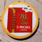 Emaille reclamebord sigaretten St Michel 1954, Ophalen of Verzenden, Reclamebord