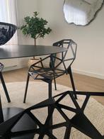 Set van 4 design stoelen, Huis en Inrichting, Stoelen, Ophalen, Zwart, Zo goed als nieuw, Vier
