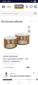 Set salontafel met wit marmeren tablet, Ophalen, Nieuw