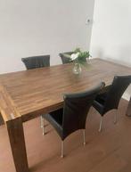 Tafel met kast en 4 stoelen, Huis en Inrichting, Tafels | Eettafels, Ophalen, Zo goed als nieuw