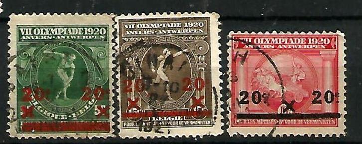 België 1921 Olympische spelen te Antwerpen OBP 184/6, Postzegels en Munten, Postzegels | Europa | België, Gestempeld, Overig, Olympische Spelen