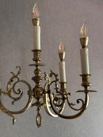 Twee bronzen wandlampen, Huis en Inrichting, Ophalen, Zo goed als nieuw