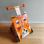 Janod - loopwagen multi-activiteiten Kat, Kinderen en Baby's, Speelgoed | Houten speelgoed, Ophalen, Zo goed als nieuw, Duw- of Trekspeelgoed