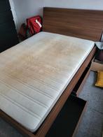 oud ikea bedframe 140x200 met of zonder oude matras, Ophalen, Gebruikt, Bruin, Tweepersoons