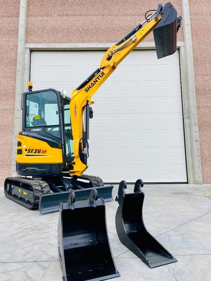 SHANTUI 2,5 t / MINIGRAVER/ BINNENDRAAIER, Doe-het-zelf en Bouw, Schaafmachines, Ophalen of Verzenden