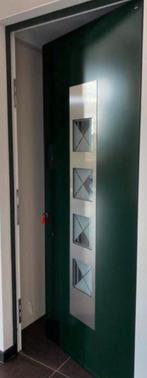 aluminium voordeur, 220x99 (kan geverfd worden)., Doe-het-zelf en Bouw, Raamkozijnen en Schuifdeuren, Zo goed als nieuw