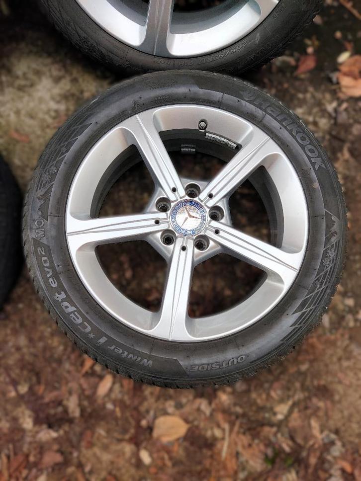 Mercedes velgen met winterbanden, Auto-onderdelen, Banden en Velgen, Banden en Velgen, Winterbanden, 17 inch, 205 mm, Personenwagen