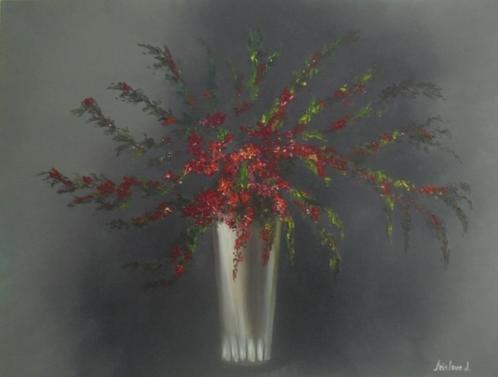 peinture à l'huile moderne : vase avec fleurs (60x80), Antiquités & Art, Art | Peinture | Classique, Enlèvement ou Envoi