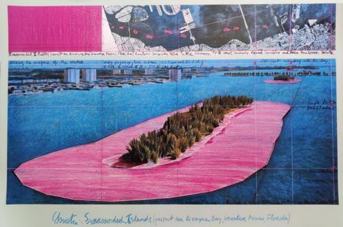 Christo Surrounded Island, Antiek en Kunst, Kunst | Litho's en Zeefdrukken, Ophalen of Verzenden