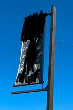 Support inox pour bâche publicitaire., Divers, Drapeaux & Banderoles, Enlèvement, Comme neuf