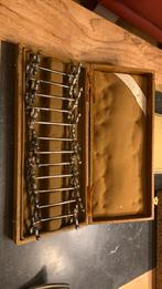 Ensemble de 12 portes couteaux vintage Wiskemann, Ophalen of Verzenden, Gebruikt, Zilver