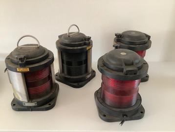 4 scheepslampen, Enlèvement, Utilisé, Bateau à moteur ou Voilier, Ustensile