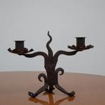 Set van Brutalistische ijzeren kandelaren (jaren ’70), Zwart, Ophalen of Verzenden, Zo goed als nieuw, Metaal