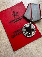 Zeldzame zilveren medaille 1939, 20 jaar Sovjetleger., Verzamelen, Militaria | Tweede Wereldoorlog, Ophalen of Verzenden