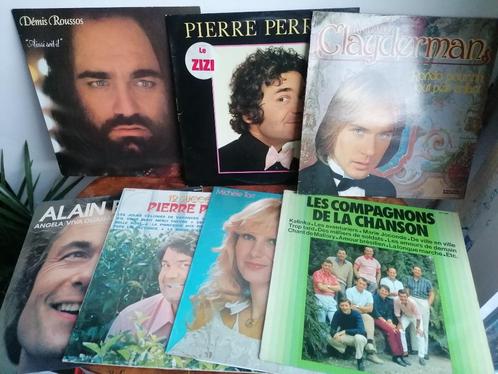 set van 7 vinyl Franse liedjes, Cd's en Dvd's, Vinyl | Pop, Gebruikt, 1960 tot 1980, 12 inch, Ophalen of Verzenden