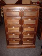 LADEKAST APOTHEKERSKAST - Massief teakhout Flamant 2x5 lades, Ophalen, Nieuw