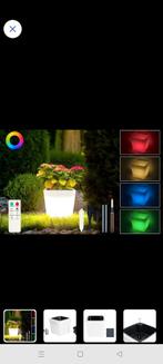 Buiten/binnen bloempot met verlichting.nieuw., Ophalen, Zo goed als nieuw