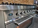 🔥Luxe Fornuis Boretti 90 cm rvs + rvs 6 pits 1 grote oven, Elektronische apparatuur, Fornuizen, 60 cm of meer, 5 kookzones of meer