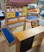 Speelgoedwinkel in hout + winkelkarretje (plastiek), Kinderen en Baby's, Ophalen, Hout