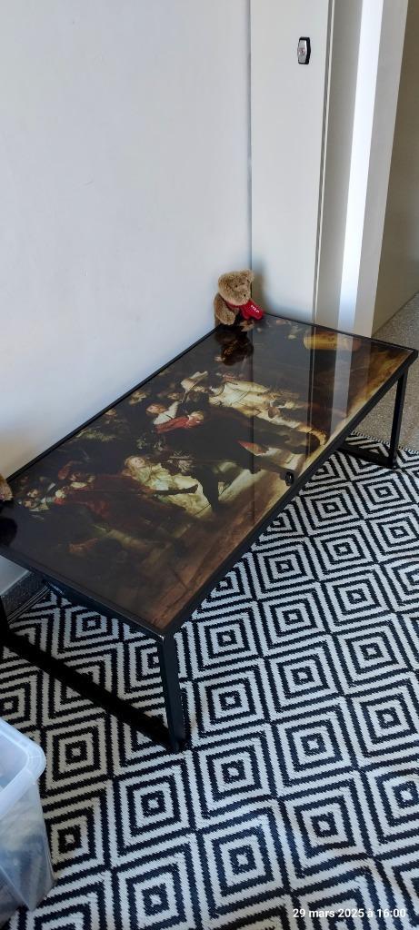 Zeer mooie Rembrandt „The Night Watch” salontafel, Huis en Inrichting, Tafels | Salontafels, Zo goed als nieuw, Minder dan 50 cm