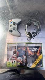 Controller, koptelefoon en 3 games xbox 360, Games en Spelcomputers, Spelcomputers | Xbox 360, Ophalen, Zo goed als nieuw