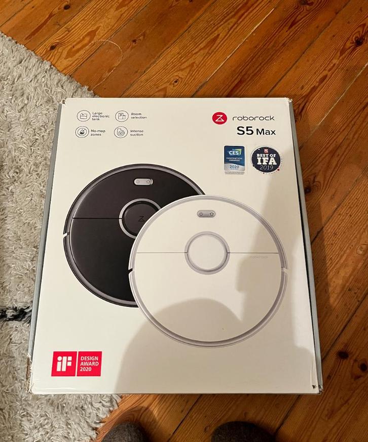 Roborock S5 Max Robot Vacuum and Mop, Electroménager, Aspirateurs, Utilisé, Aspirateur, Moins de 1 200 watts, Réservoir, Enlèvement ou Envoi