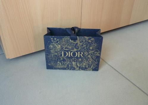 Donkerblauw papieren cadeauzakje geschenktas gouden dieren, Diversen, Cadeauverpakkingen, Cadeauzakje, Ophalen of Verzenden