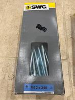 20 bouten M12 x 240 swg, verzinkt staal, DIN 603 met moer, Ophalen of Verzenden, Nieuw, 100 tot 250 mm, Bouten of Moeren