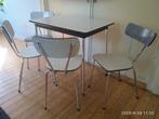 Mooie set grijs witte formica stoelen en tafel jaren 60!!, Ophalen