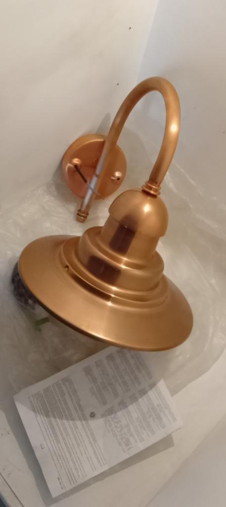 NIEUWE MASSIEVE KOPEREN LAMP, Huis en Inrichting, Lampen | Wandlampen, Nieuw, Metaal, Ophalen of Verzenden