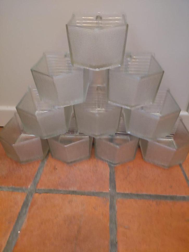 Oude glazen gruttersbak, voorraadbak, laden, pot PONCET, Antiek en Kunst, Antiek | Glaswerk en Kristal, Ophalen of Verzenden