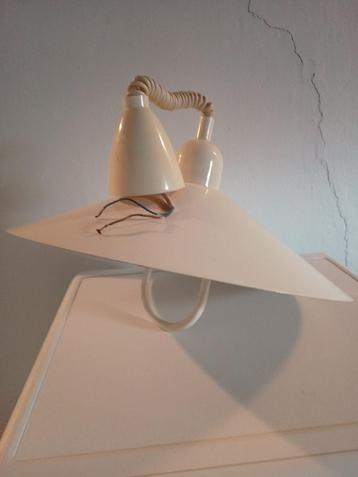 Vintage Witte  Hanglamp, Enlèvement ou Envoi, Métal, Moins de 50 cm