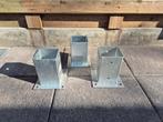 3x paalhouder 9 x 9 x 15cm, Doe-het-zelf en Bouw, Ophalen, Nieuw, Overige typen