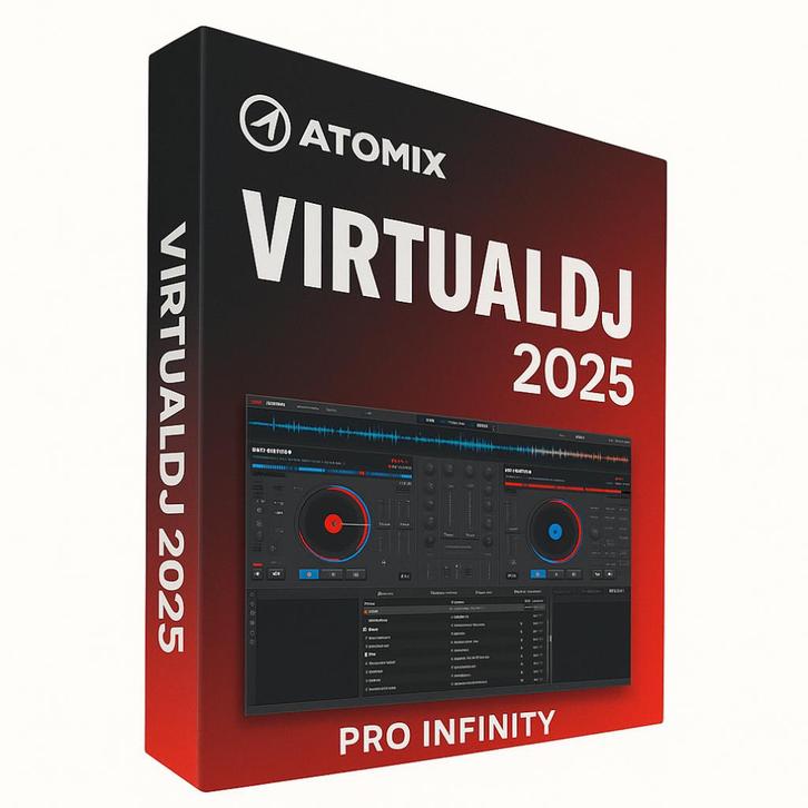 Atomix VirtualDJ 2025 Pro Infinity, Computers en Software, Educatie- en Cursussoftware, Nieuw, Windows, Ophalen