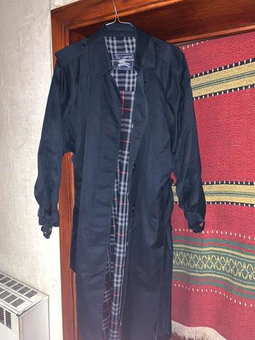 Vintage Burberry’s long navy coat