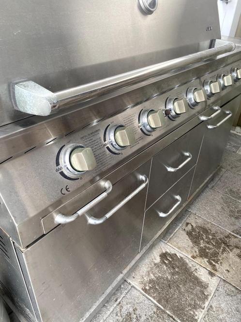gas bbq met spit en lavastenen + gasfles en hoes, Tuin en Terras, Gasbarbecues, Gebruikt, Ophalen