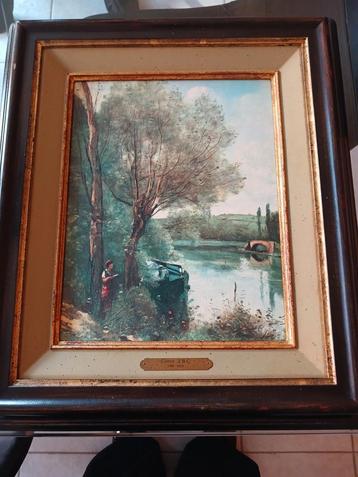 Schilderij lezeres aan de waterkant.  beschikbaar voor biedingen