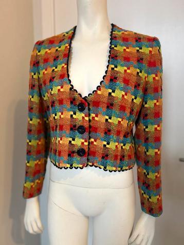 Ungaro meerkleurige wollen korte jas L Vintage beschikbaar voor biedingen