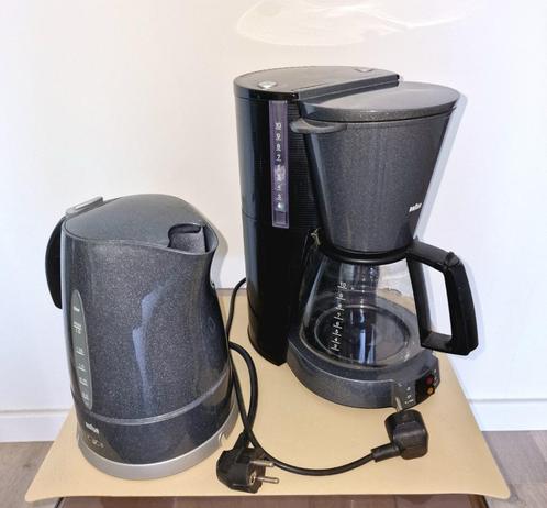 Braun Vintage set waterkoker en koffiezet, Electroménager, Cafetières, Utilisé, Combiné, 4 à 10 tasses, Enlèvement