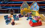 Set Peppa Pig: huis, school, twee autos, Ophalen, Gebruikt, Poppenhuis