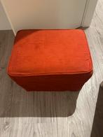 Pouf orange dehoussable 70*40 cm, Maison & Meubles, Enlèvement, Utilisé, Rectangulaire, Tissus