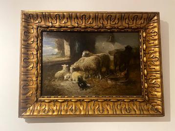 Henry Schouten (1857-1927) Olieverf op doek dierentafereel beschikbaar voor biedingen
