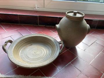 Fruitschaal en voorraadpot - handwerk beschikbaar voor biedingen