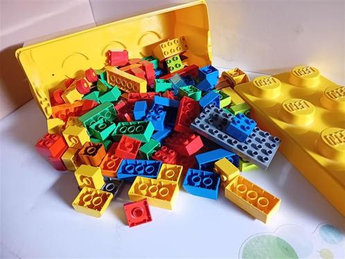 Duplo opberg box met 120 Duplo blokken, Kinderen en Baby's, Speelgoed | Duplo en Lego, Gebruikt, Duplo, Losse stenen, Ophalen of Verzenden