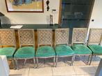 6 Vintage eetkamer stoelen, Tissus, Vintage, Enlèvement, Cinq, Six Chaises ou plus