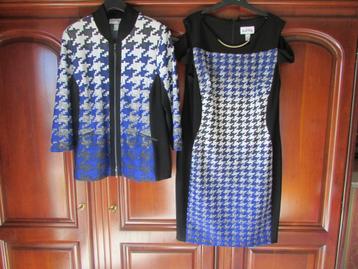 kleedje nummer 6 Joseph Ribkoff zwart blauw + vest 70 euro. beschikbaar voor biedingen