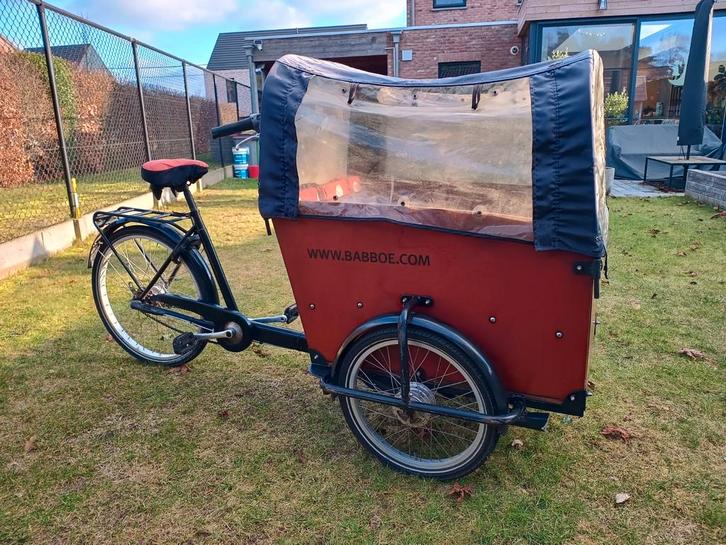Babboe Big bakfiets, Fietsen en Brommers, Fietsen | Bakfietsen, Gebruikt, 4 kinderen of meer, Huif, Ophalen