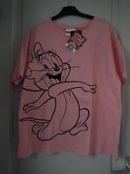 Roze t-shirt. Tom en Jerry. Maat L. voor dames, Tom & Jerry, Maat 42/44 (L), Roze, Zo goed als nieuw
