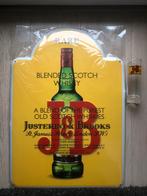 Grand Panneau publicitaire J&B avec verre Longdink vintage., Collections, Enlèvement, Comme neuf, Panneau publicitaire