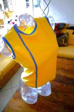 sportief natuurlijk geel/blauw sfeervol T-shirt top, Vêtements | Femmes, Tops, Jaune, Taille 38/40 (M), Sans manches, Porté